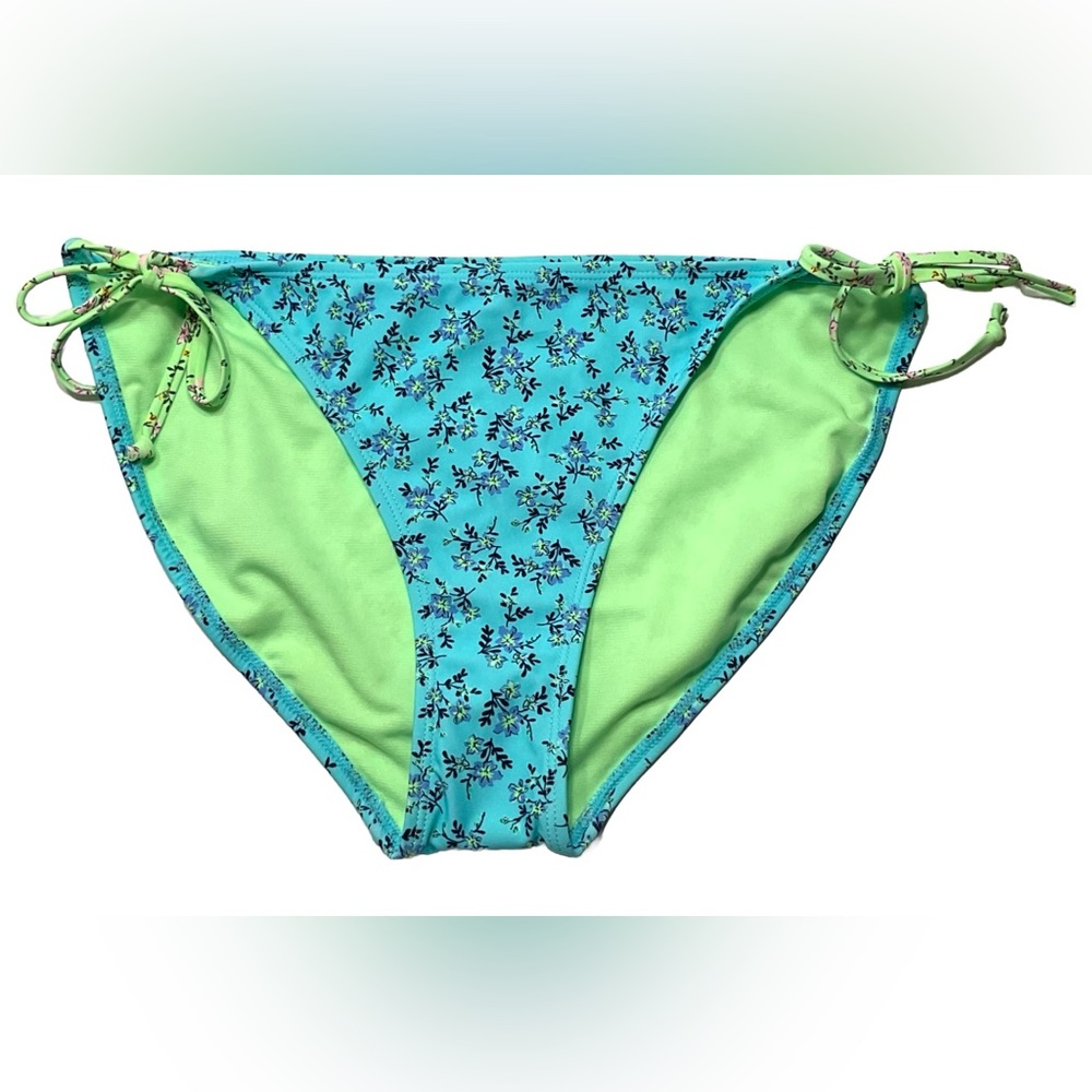 New Nobo, No Boundaries bikini swim bottom size XL blue floral design